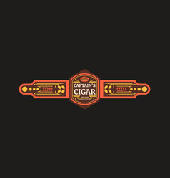 Craft Cigar Label Template Flat Design