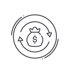 Financial Turnover Icon Linear Isolated