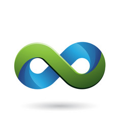 Infinity Symbol With Blue And Green Color Tints