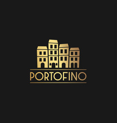 Portofino Italy Abstract Logo Design