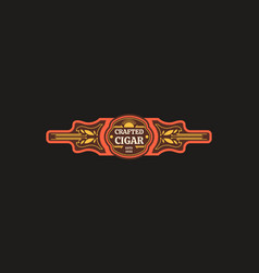 Craft Cigar Label Template Flat Design