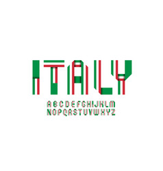 Font Alphabet Made In Italian Style Letters