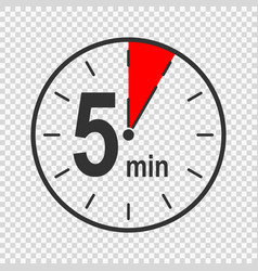 Clock Icon With 5 Minute Time Interval Countdown