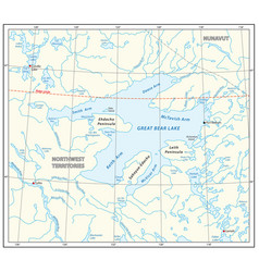 Detailed Map Great Bear Lake Canada