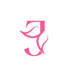 Flower Beautiful Beauty Logo Letter J