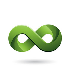 Infinity Symbol With Green Color Tints