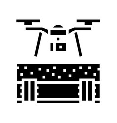 Pipeline Inspection Drone Glyph Icon