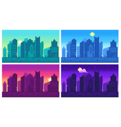 Pixel Art Cityscape Town Street 8 Bit City