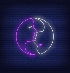 Yin Yang Faces Neon Sign