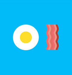 Fried Eggs And Bacon Cartoon Isolated