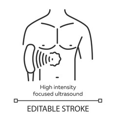 High Intensity Focused Ultrasound Linear Icon