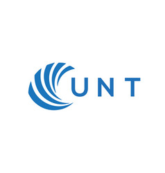 Unt Letter Logo Design On White Background