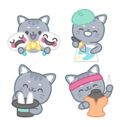 Art Stickers Set With Tomomi Cat