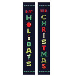 Christmas Holidays Decorative Home Porch Sign Set