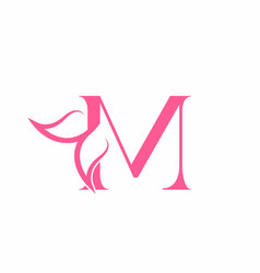 Flower Beautiful Beauty Logo Letter M