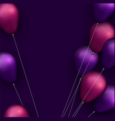 Pink And Violet Foil Balloons With Threads