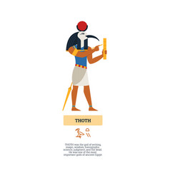 Ancient Egyptian God Thoth Man With Head Of Ibis