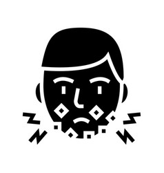 Injury Face After Shave Glyph Icon