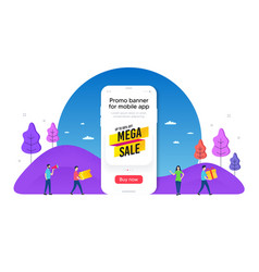 Mega Sale Sticker Discount Banner Shape Phone