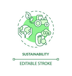 Thin Line Creative Green Sustainability Icon