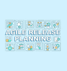 Agile Release Planning Word Concepts Light Blue