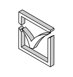 Checkbox Mark Isometric Icon