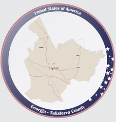 Map Taliaferro County In Georgia