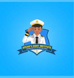 Oceans Eight Institute Mascot Logo