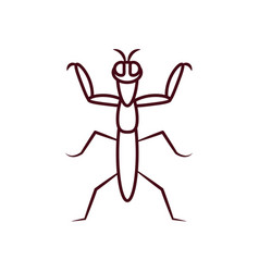 Praying Mantis Insect Icon Line Style