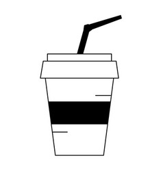 Soda Drink Cup With Straw