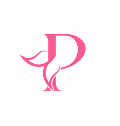 Flower Beautiful Beauty Logo Letter P