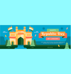 Happy India Republic Day Banner Template Design