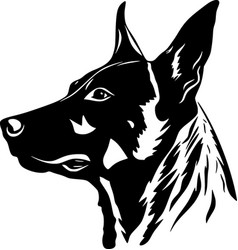 Australian Kelpie - Minimalist And Flat Logo