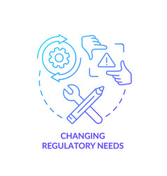 Changing Regulatory Needs Blue Gradient Concept