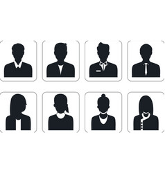 Flat Profile Icon Personas Silhouettes