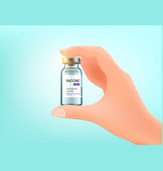 Man Holding The Vaccine Bottle In A Hand