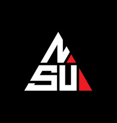 Nsu Triangle Letter Logo Design With Triangle