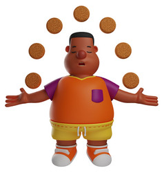 3d Big Boy Cartoon Juggling