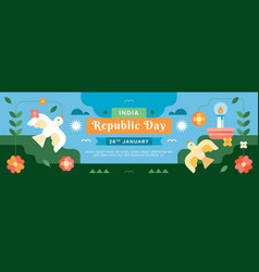 Happy India Republic Day Banner Template Design