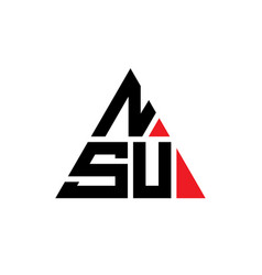 Nsu Triangle Letter Logo Design With Triangle