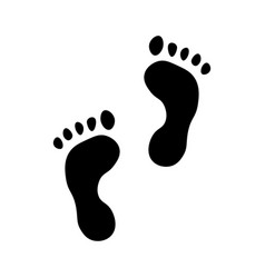 Black Feet Icon On White Background