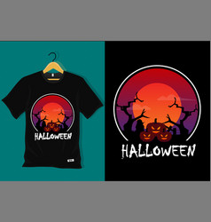 Halloween Retro Vintage T Shirt Design