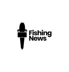 Microphone News Fish Logo Design