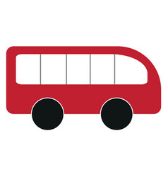 Red Bus On A White Background