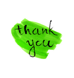 Thank You Card Ink Hand Lettering Abstract