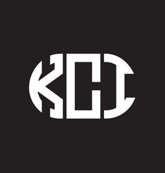 Kci Letter Logo Design On Black Background