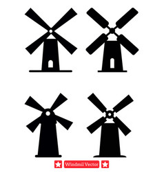 Vintage Appeal Classic Windmill Silhouettes