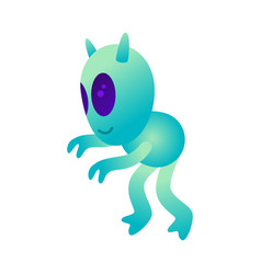 Cute Alien With Huge Eyes And Antenna