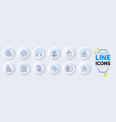 Disability Cursor And Messenger Mail Line Icons