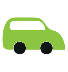 Green Car On A White Background